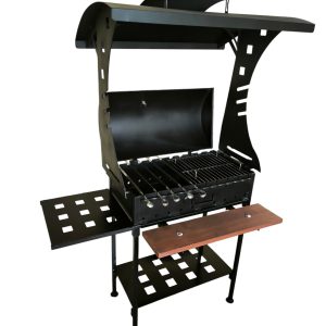 Гриль – мангал з кришкою та дахом 600х320х150 мм, сталь 4 мм